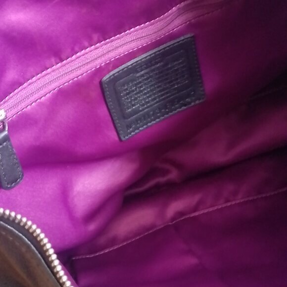 Coach Ashley Black Leather Satchel Bag F15447 - Picture 7 of 9